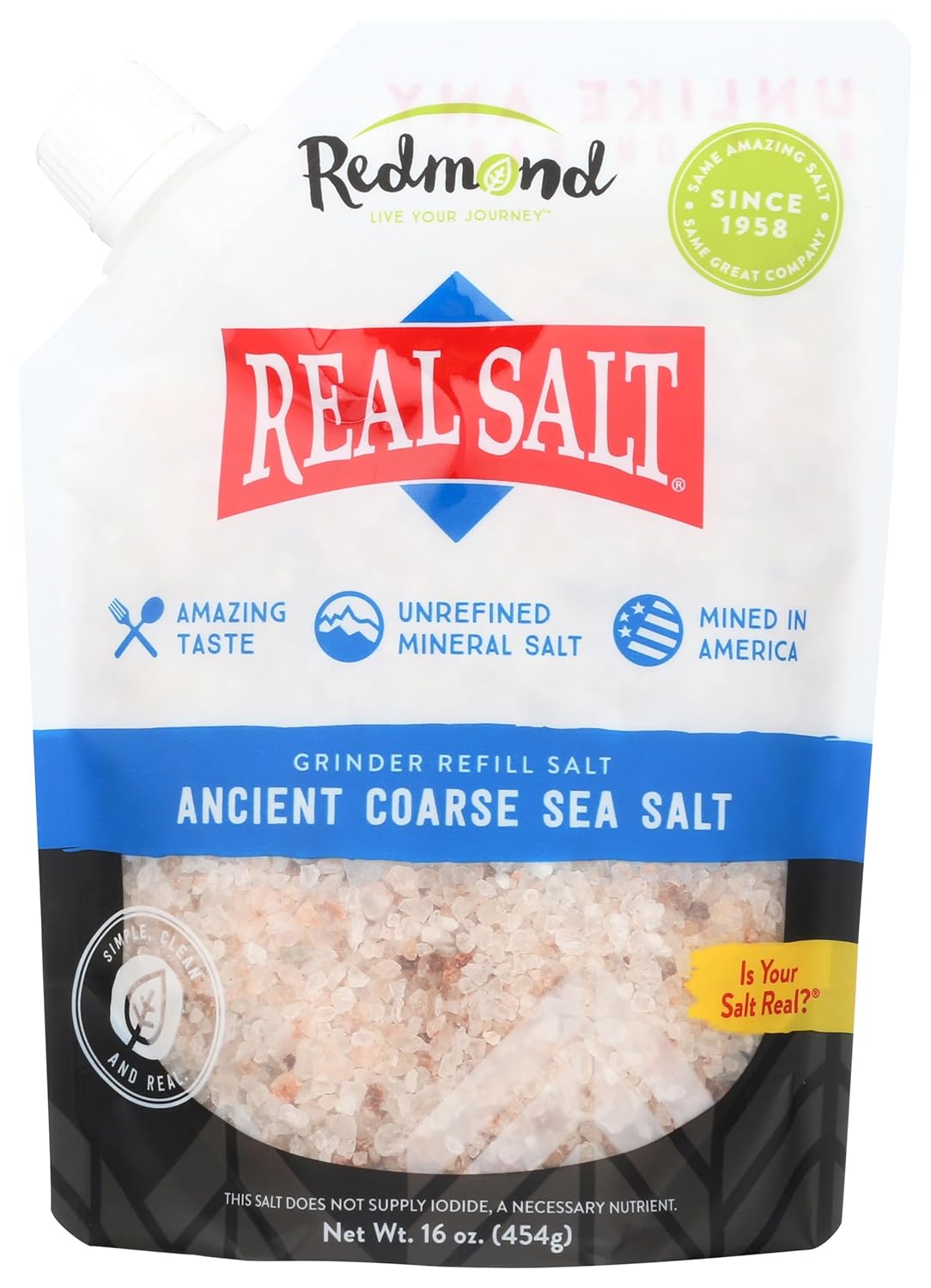 Sal Gruesa REDMOND REAL SALT, 16 Oz