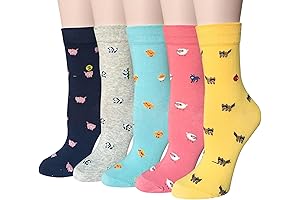 5 Pairs of Playful Animal Socks for Women: Cozy and Fashion-Forward