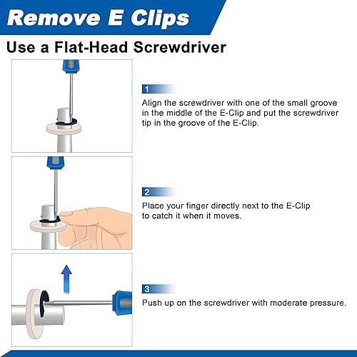 Vista 22 de Juego surtido de anillos de retención externos, 580 piezas de clips en C de retención de clip de presión de anillo de acero de aleación negra y 1