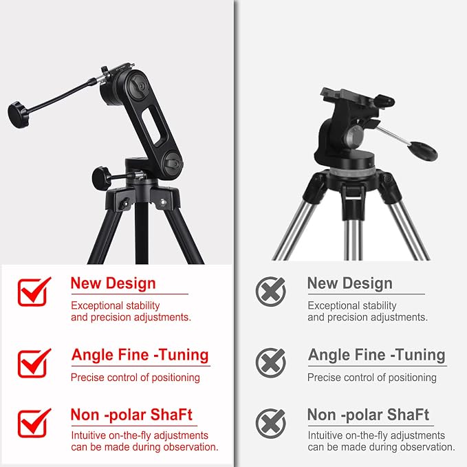 Telescopio refractor 90mm apertura 1000mm con trípode y adaptador para smartphone miniatura 7