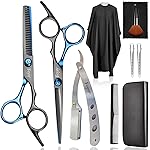 Hair Cutting Scissors Haircut Shears Kit, Fcysy Professional Barber Shears Set, Hairdressing Salon Scissors Blending Shears Barber Accessories for Hairdresser Home Use