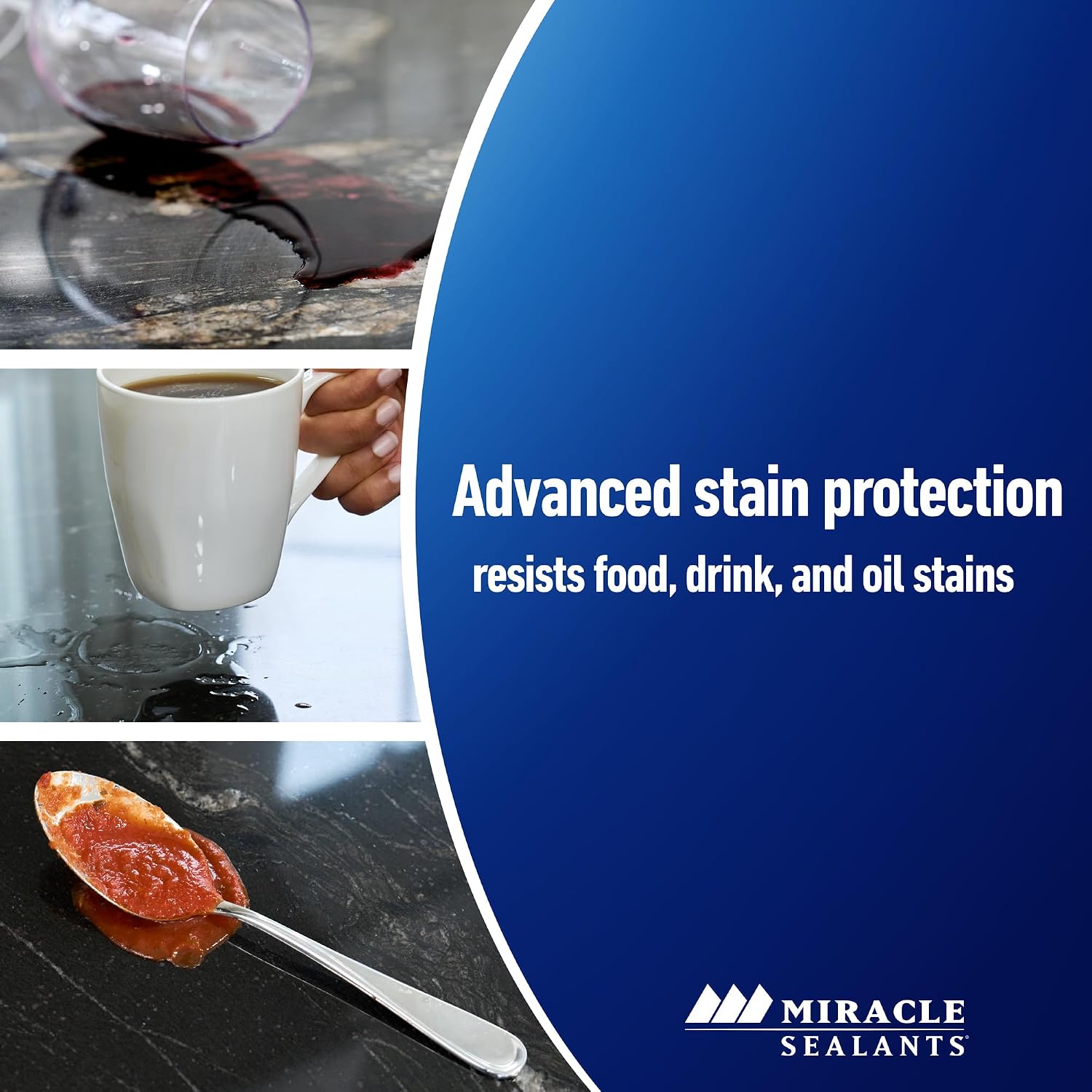 Miracle Sealants Countertop Sealer for Granite, Quartz, Marble, Quartzite, Travertine 16 oz