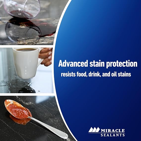 Miracle Sealants Countertop Sealer for Granite, Quartz, Marble, Quartzite, Travertine 16 oz