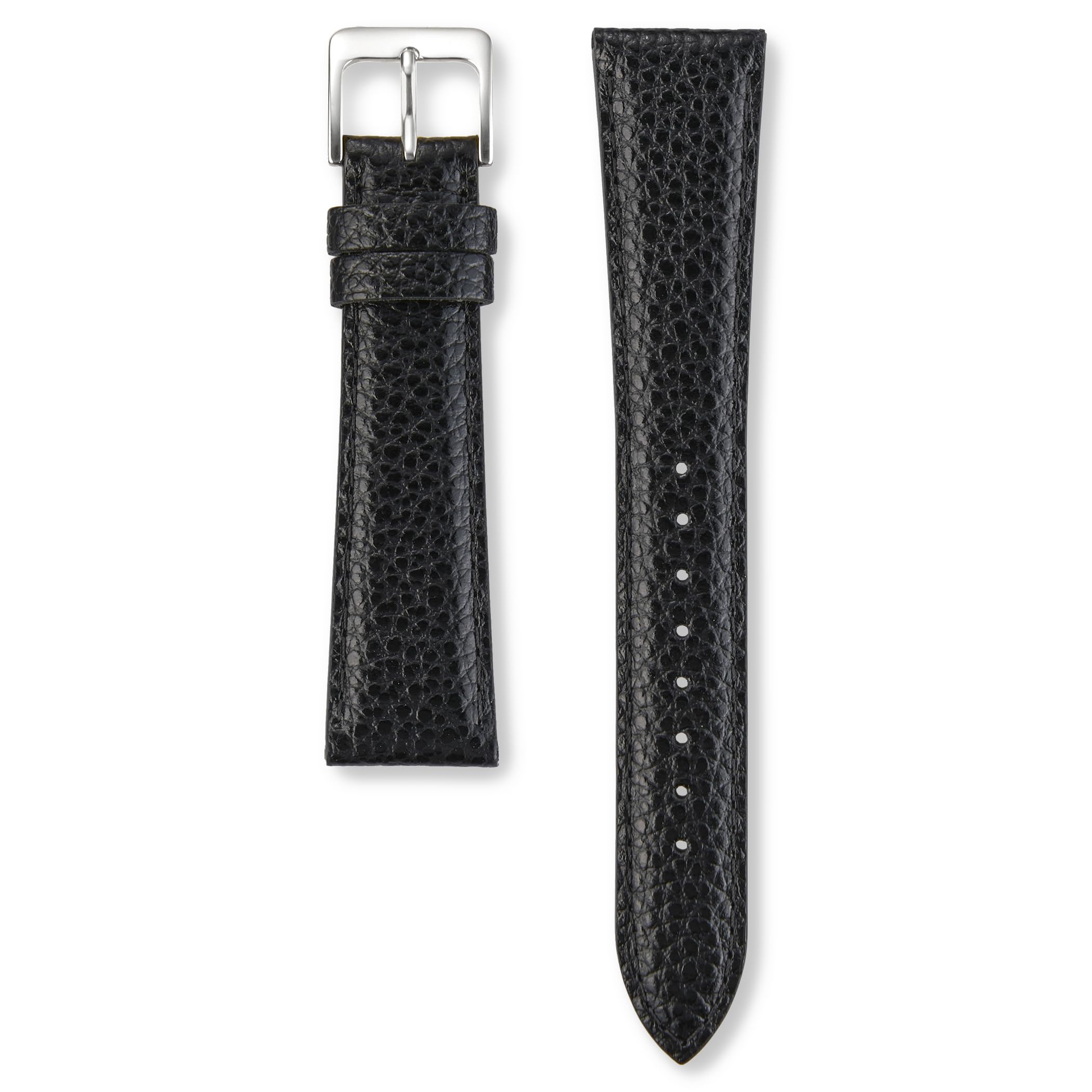 Seiko Genuine Cowhide Watch Band Water Repellent Shrink Leather Black