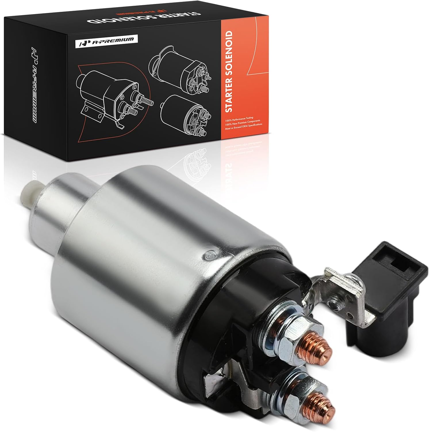 A-Premium Starter Solenoid Compatible with Chevy, GMC & Cadillac Models - Silverado Sierra 1500 2014-2016, Yukon XL Escalade ESV 2015-2016, Savana 2500 2018-2020/2022-2023/2025-12V