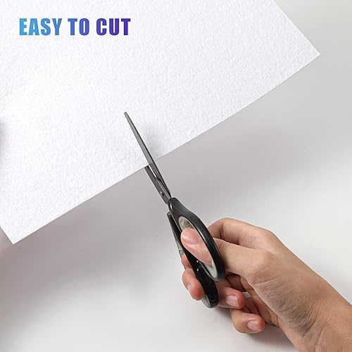 Miniatura 4 de AIEX 12 hojas de fieltro autoadhesivas, 7.9 x 11.8 pulgadas, parte trasera adhesiva para manualidades, cajón, joyero, bricolaje (blanco)