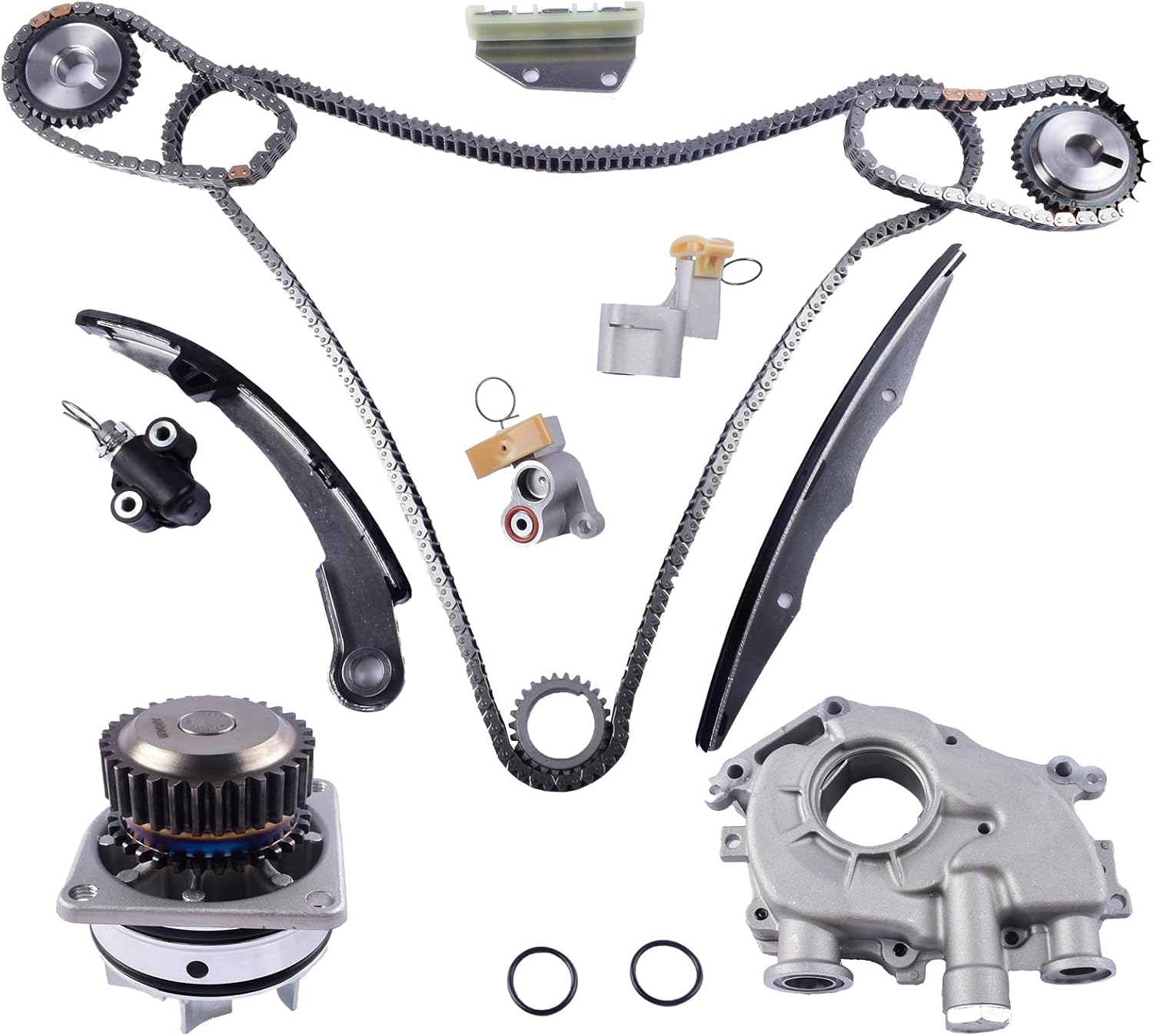 Timing Chain Kit with Water Pump & Oil Pump for 2005-2010 Nissan Frontier Pathfinder Xterra 4.0L V6 VQ40DE Engine – Replace 13028-ZK01C – Reliable Engine Timing Set