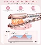 FMZ Flat Iron Hair Straightener Crimper Curler, Professional 4 in 1 Pink Hair Styling Irons for Straightening, Crimping, Curling, Fast Heating, Dual Voltage, Mini and Portable for Women Travel Home