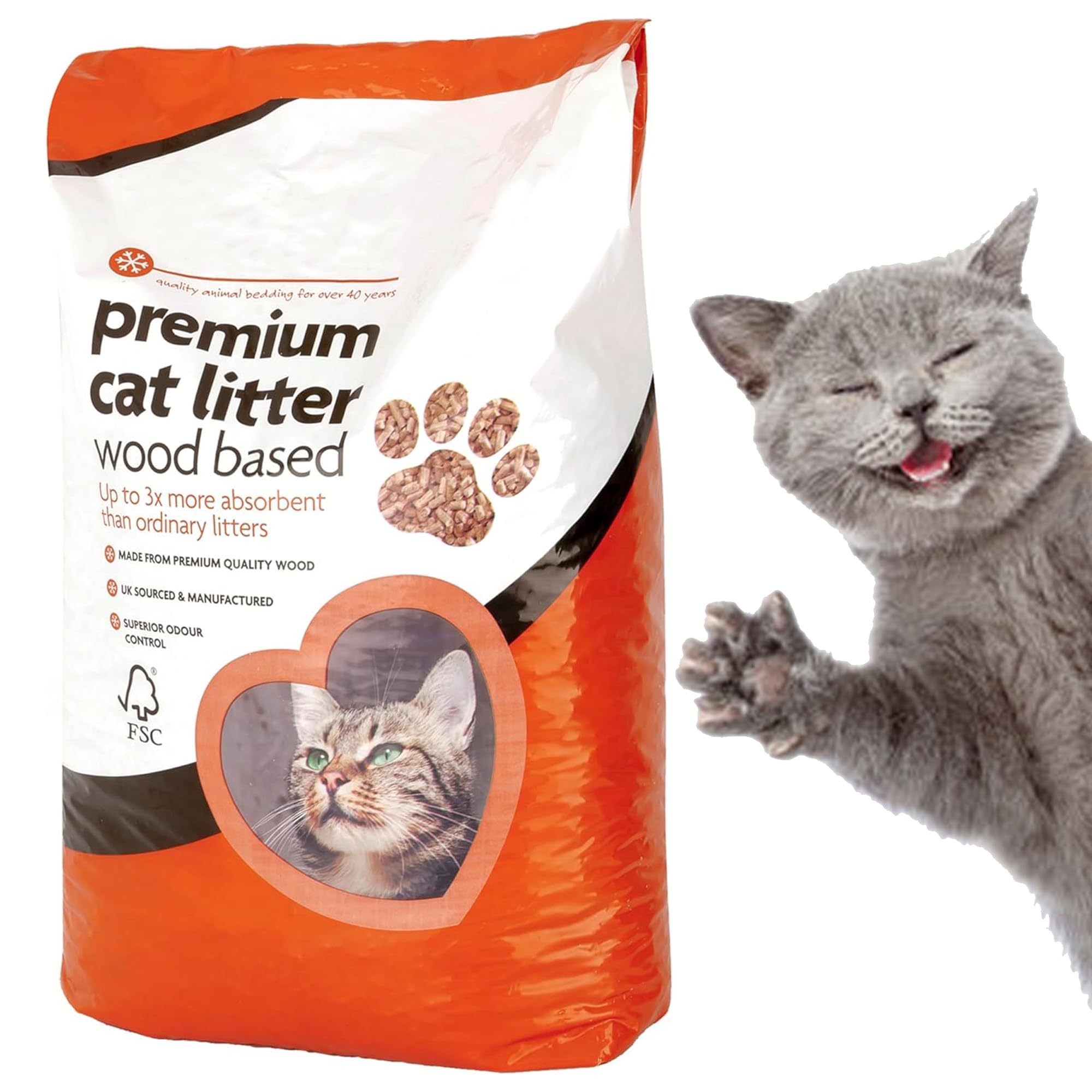 Extra Soft Easy To Use Premium Cat Litter Ultra Absorbent Odour Control Bedding For Comfort (15 Litre Bag)