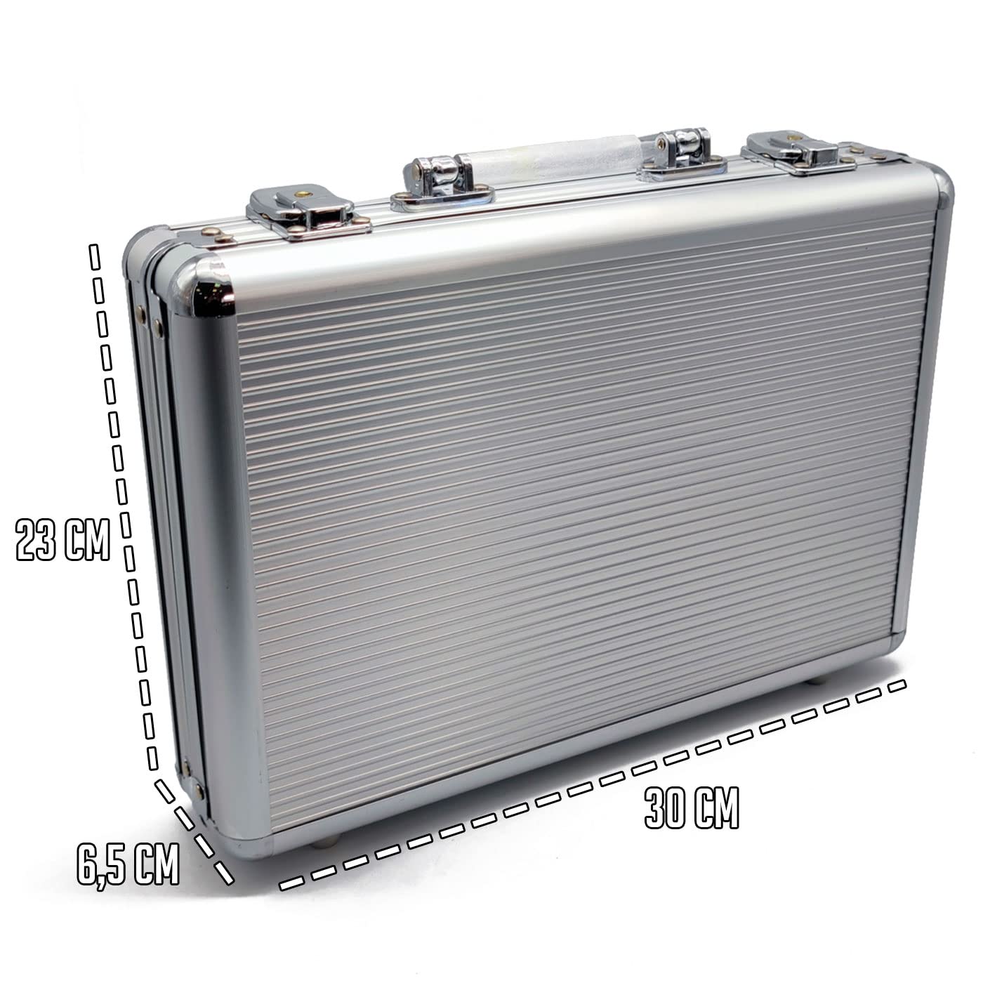 AC - Juego de póker con 200 Piezas - Fichas de 11,5 Gramos, 2 Barajas de Cartas - Incluye maletín de Metal - 23 x 30 x 6,5 cm