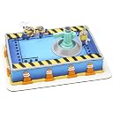 DecoSet® Minions Fart Bubble Blaster Cake Topper, 4 Piece Decoration Set With Working Bubble Wand, Stand, & Kevin, Bob, & Stuart Minions | For Birthday And Celebrations gallery image