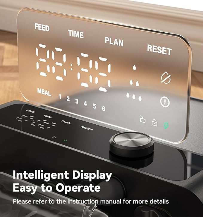 Bebedero para Gatos Inalámbrico FEELNEEDY Sin Filtros, 3.5L, Negro miniatura 8