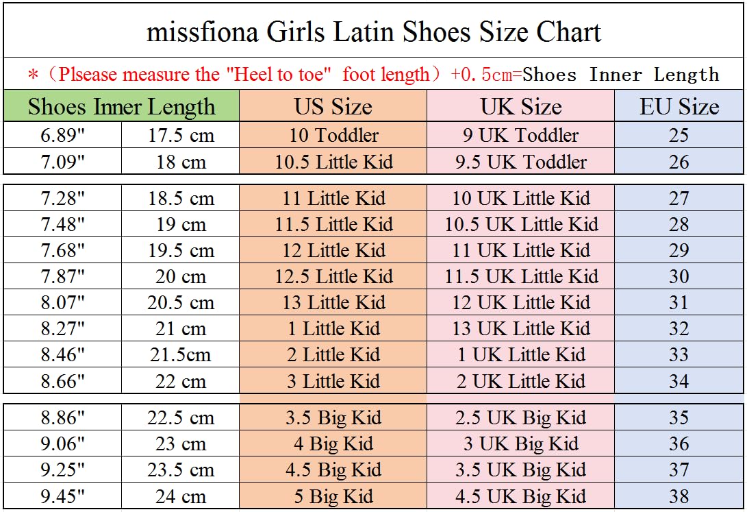 missfiona Zapatos de Baile de Salón para Niñas, Calzado de Danza Latina con Purpurina para Niños/Mujer, 3.5 cm