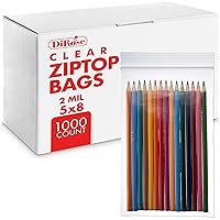 Vista 17 de DiRose - Bolsas de plástico transparente con cierre resellables con cremallera, resistentes, gruesas, resistentes, para organizar, viajar, enviar