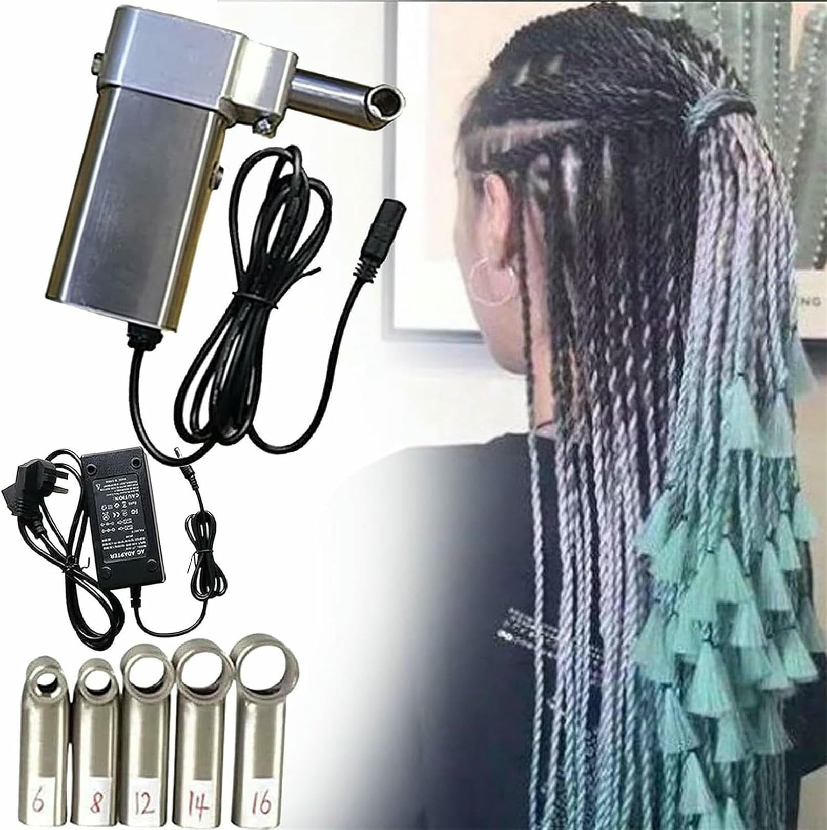 Machine à dreadlocks au crochet portable et appareil de tressage locs