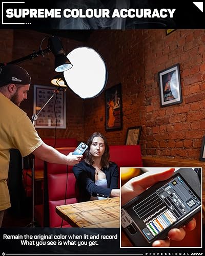 Miniatura 8 de IFOOTAGE Iluminación continua LED, luz de video LED de 70 W con bolsa de transporte, CRI 98/TLCI 99/12200LM/5600K luz de día, control de aplicación