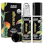Healing Solutions (2 Pack) Sweet Orange Essential Oil Roll On - USDA Certified, for Perfume & Skin - Orange Oil Roller - Roll On Perfume