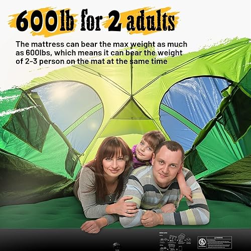 Vista 107 de Umbrauto Colchón de aire para platón de camioneta de tamaño estándar de 6 a 6.5 pies, inflable, para dormir en exteriores, tienda de campaña, Negro