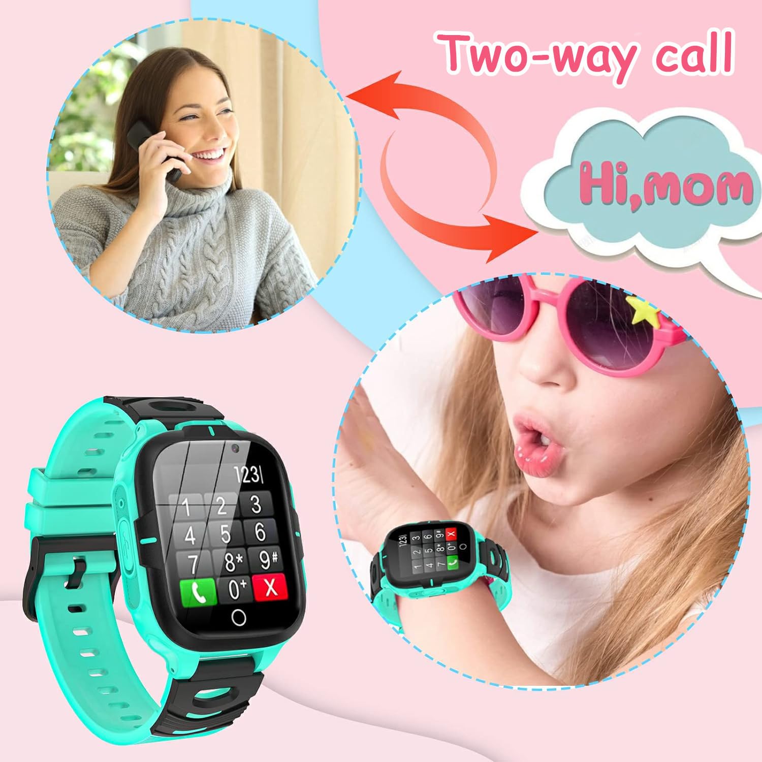 Smartwatch Bambini Con Sim JUBUNRER Smartwatch Bambini Orologio