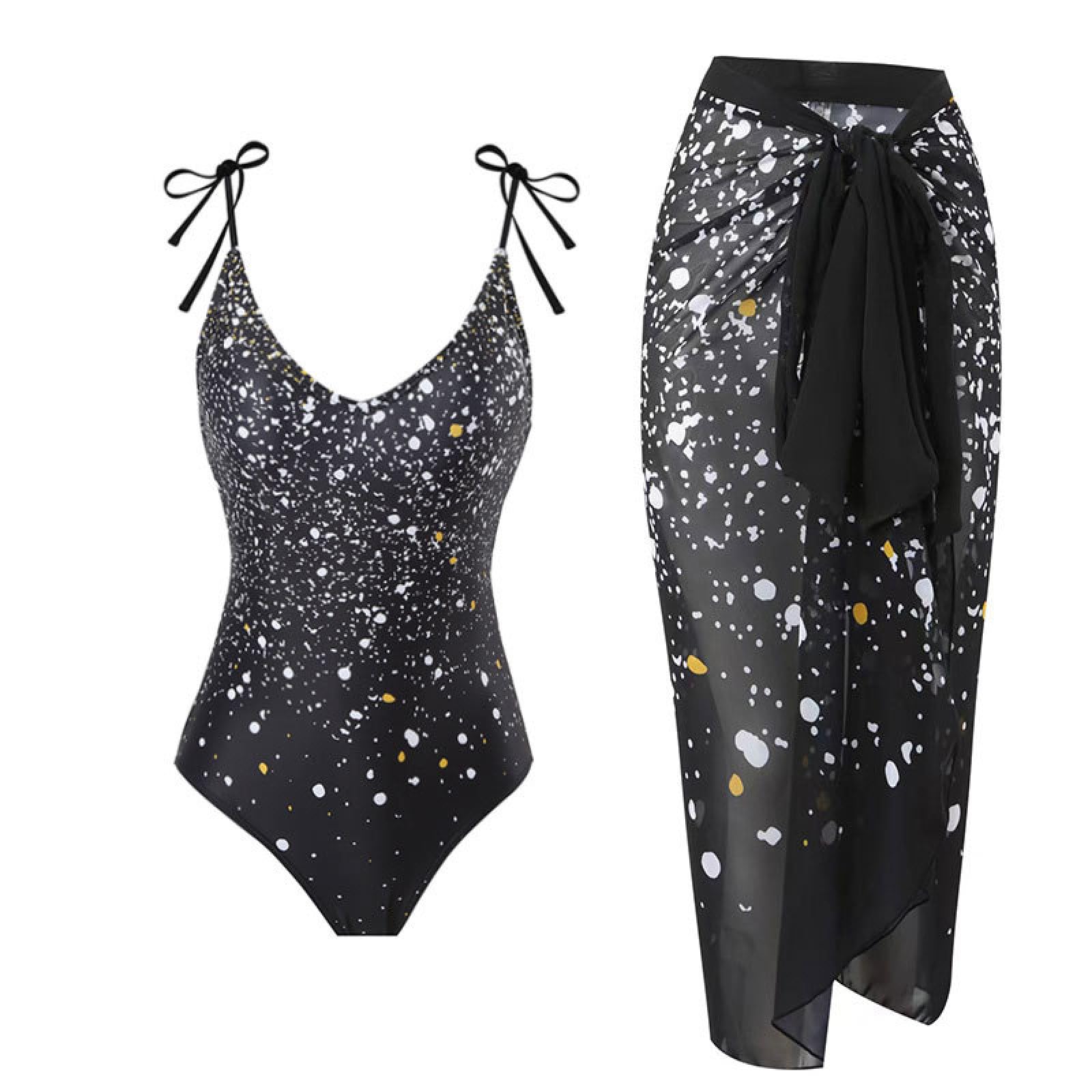 Cubierta de Vientre de una Pieza sin Espalda Falda Sexy Traje de baño Gasa de Mujer Falda de Playa de Gasa, cártamo, L