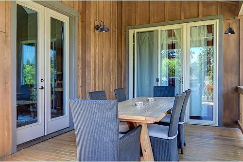 Miniatura 5 de Lámpara de granero negro de 10 pulgadas para exteriores, pequeña iluminación exterior de cuello de cisne con montaje en pared, paquete de 2 luces de