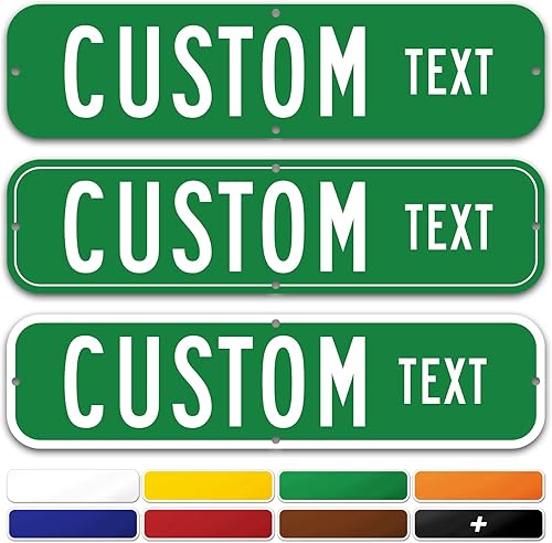 Miniatura 15 de My Sign Center - Letrero de calle personalizado, señal de dirección, 8 colores, opción reflectante, opciones de montaje, 4 x 18 pulgadas, grueso