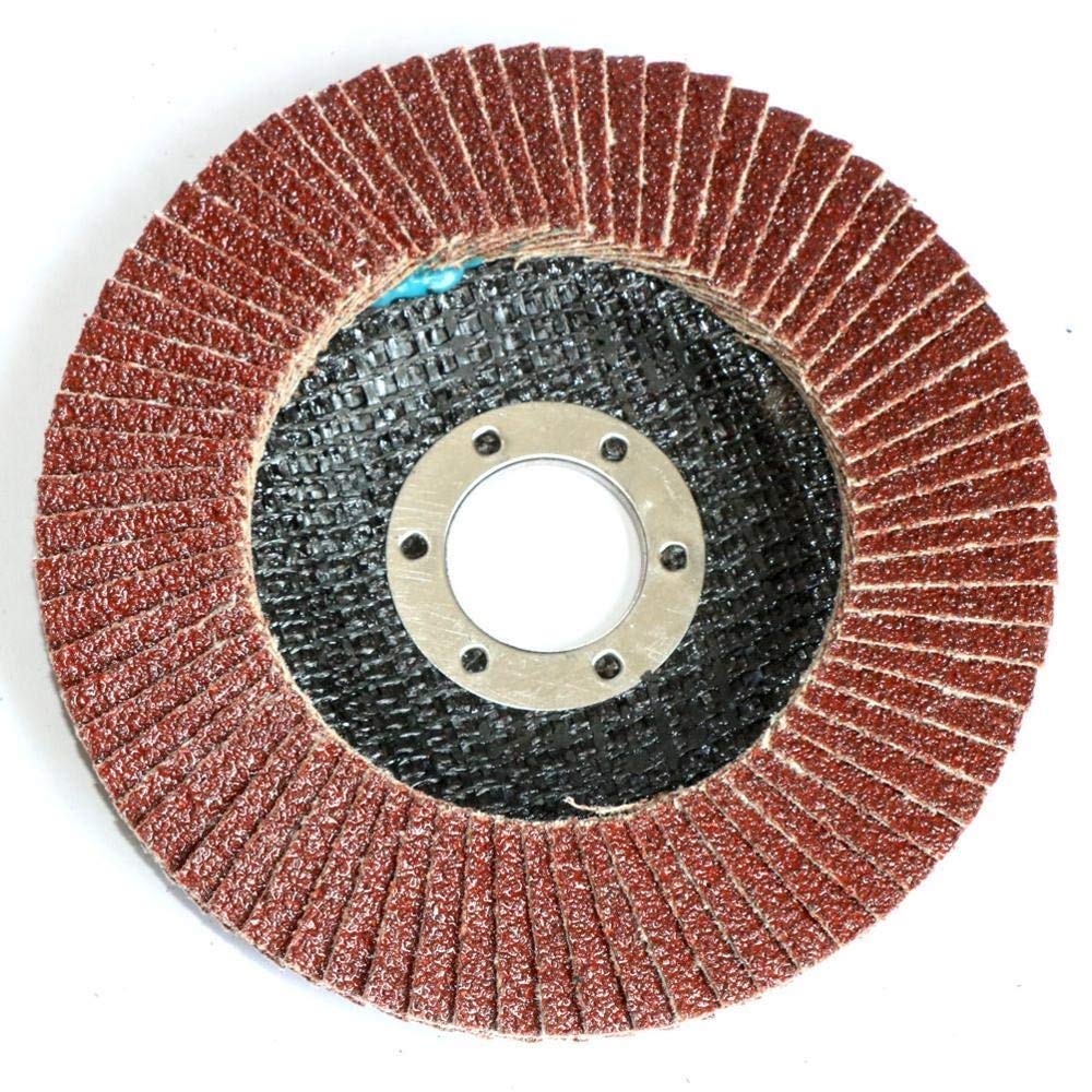 HHRFCS 10 szt. Tarcze listkowe 115mm 4-1/2" * 7/8" Tarcze szlifierskie 80 Ściernice ścierne do szlifierki kątowej