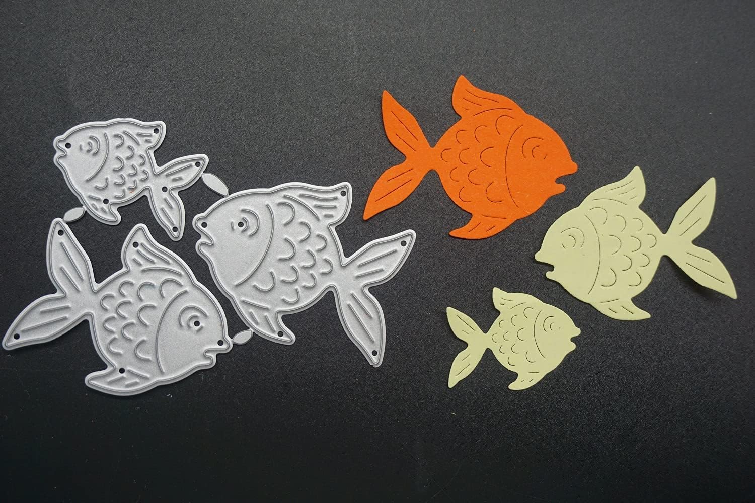 Hying Metal Fishing Fish Cutting Dies for Card Making, Leisure Fishing Man Die Cuts Summer Fish Dies Stencil Embossing Tool Scrapbooking DIY Etched Craft Dies