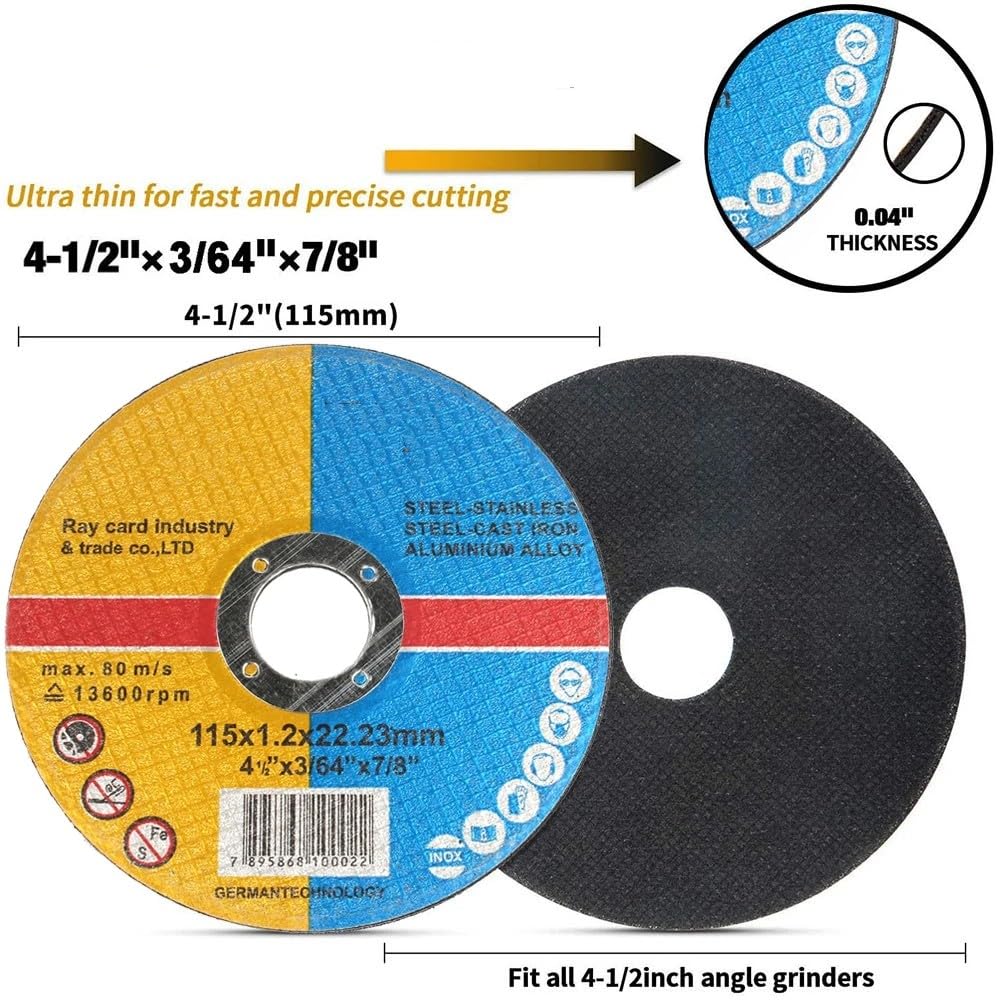1Pcs-50Pcs Metal Cutting Disc Grinding Wheel Blade Reinforced Cut Off Wheel Angle Grinder Tool 115x1.2x22.23mm Tool Accessories,25pcs