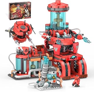 LEGO City Fire Station Building Set, Space Fire Station with Spaceship, Compatible with Lego, 919PCS Creative Construction Building Blocks Toys for Boys Kids Age 6-12, Ideal Gifts for Birthday Christmas