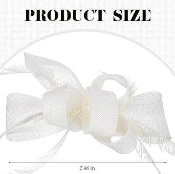 Zinniday Victoria Tea Party Hat - 2025 Bow Derby Attire Hats with Hairpin,1920s 50s Feather Fascinators for Women