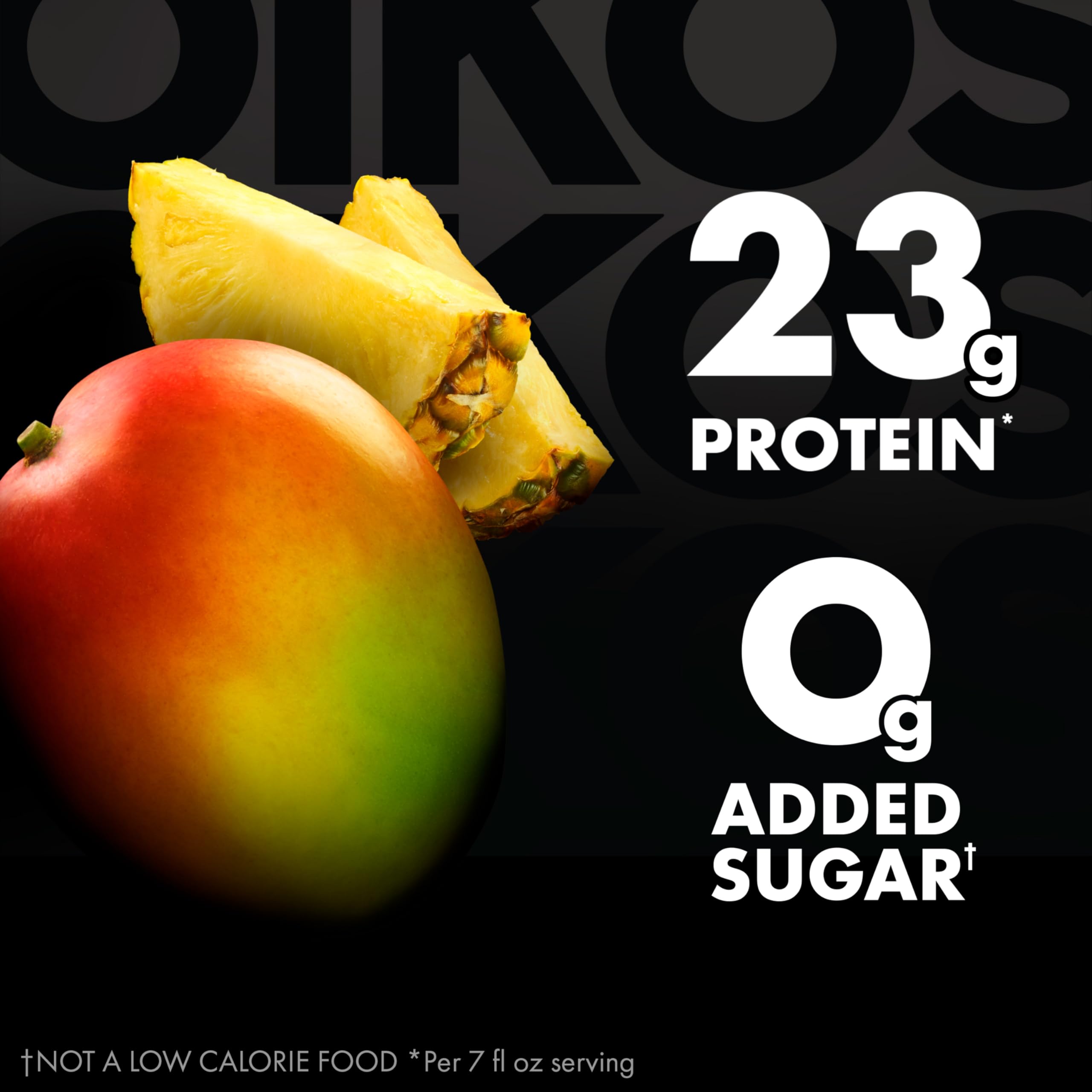 Oikos Pro Mango Pineapple Cultured Dairy Drink, 23 Grams of Protein, 0g Added Sugar, Just Delicious High Protein Snacks, 7 FL OZ Bottle