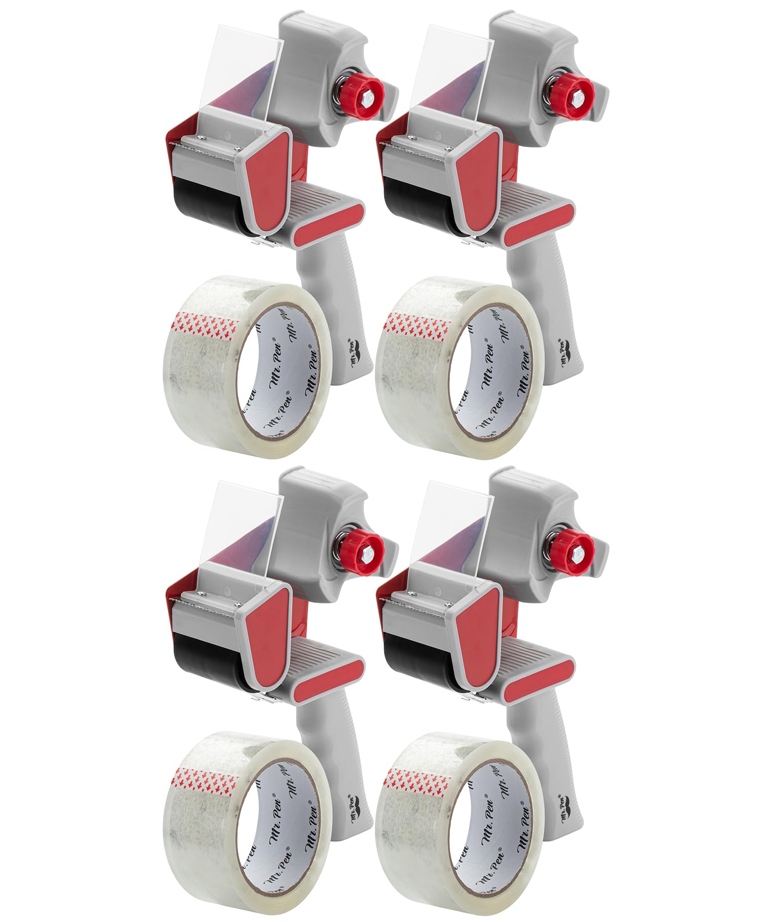 Photo 1 of [MISSING ITEM] Mr. Pen- Heavy Duty Packing Tape Dispenser Gun, 2 Inch, 4 Pack with 4 Clear Tape Rolls, Handheld Tape Gun for Moving, Shipping, Sealing Boxes & Packaging