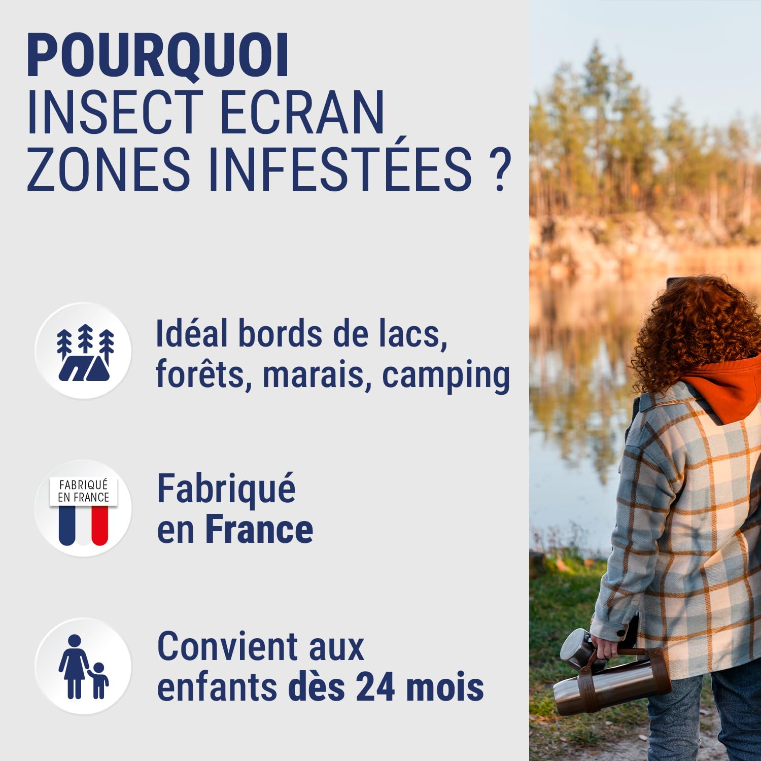 INSECT ECRAN - Anti-moustiques Zones Infestées - Efficacité 8h - Spray répulsif peau - Protection contre les piqûres de moustiques - 100 ml