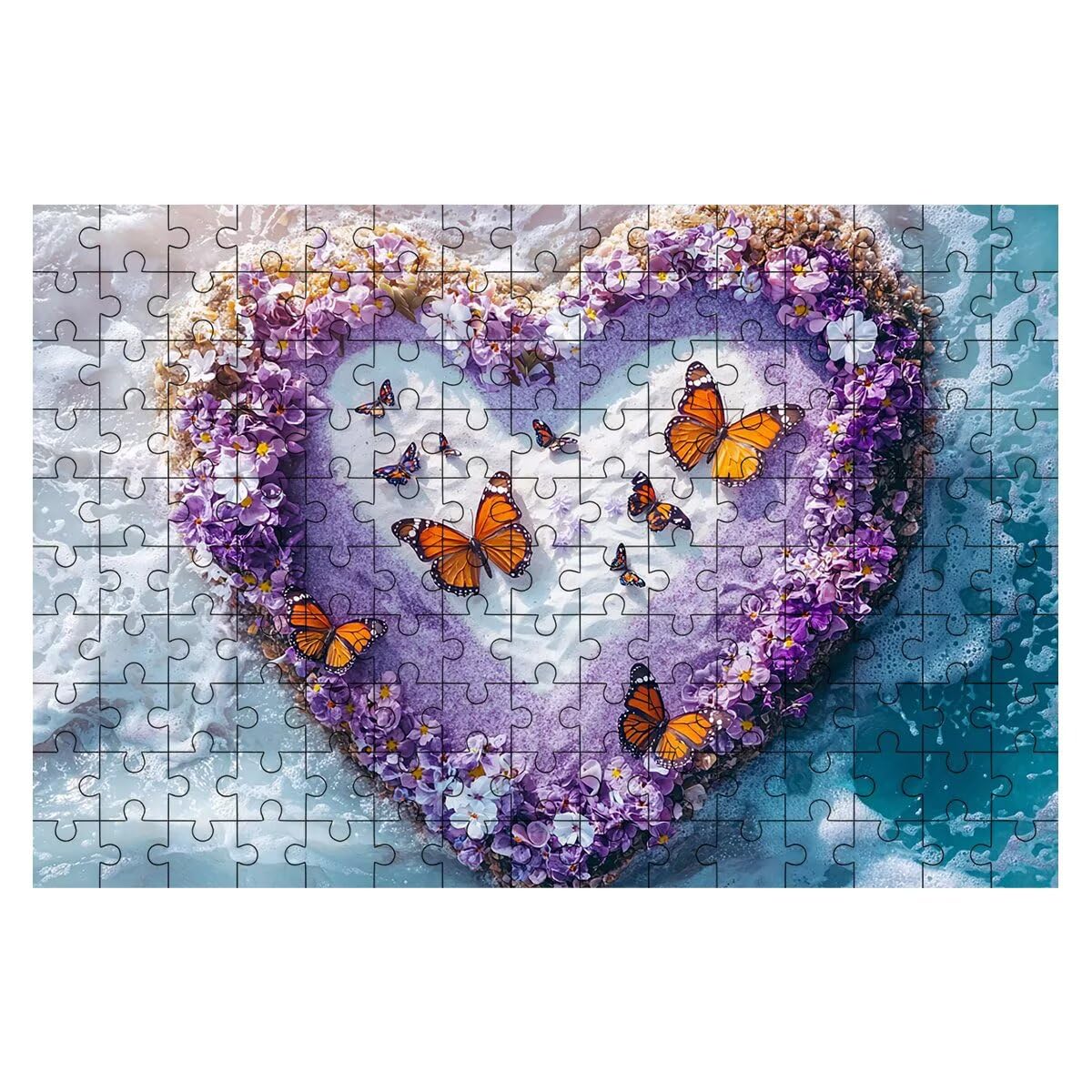 Puzzle 3000 elementów motyl, puzzle serca dla dorosłych, klasyczne puzzle gry edukacyjne do aktywności rodzinnej, najwyższej jakości drewniane puzzle z pudełkiem na prezent dla mężczyzn i kobiet