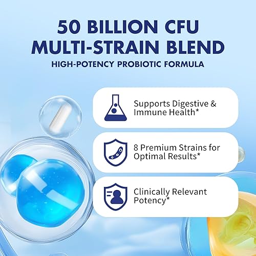 Miniatura 3 de Miss Pep Probióticos 50 mil millones de UFC  8 cepas + prebióticos  Salud inmune, digestiva e intestinal  Apoya el estreñimiento ocasional, diarrea,