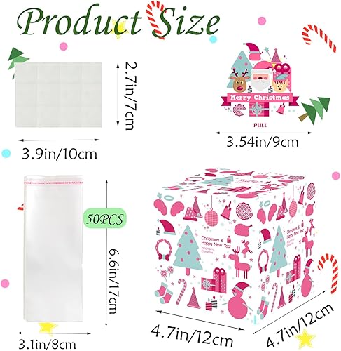 Vista 16 de Caja de dinero de Navidad para tirar de regalo en efectivo, cajas de regalo para dinero en efectivo, caja de regalo sorpresa para padres, amantes