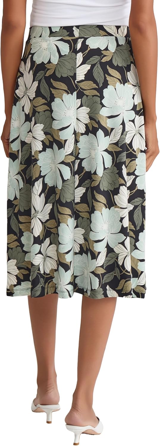 Kasper Women's Pull-on Printed Matte Jersey Flared Skirt - Image 2
