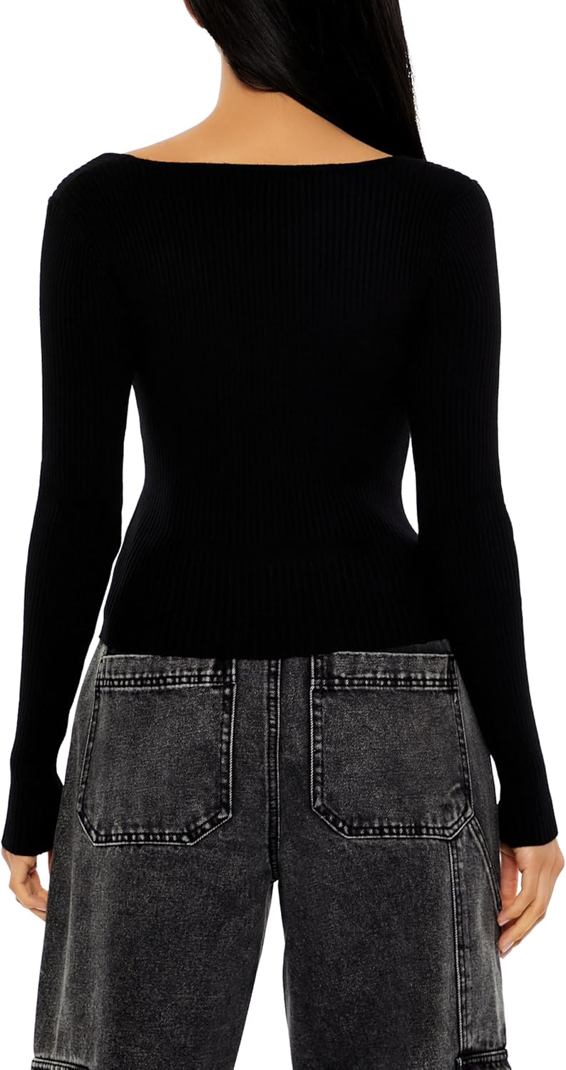 Forever 21 Womens Cropped Rib-Knit Sweater - Image 5