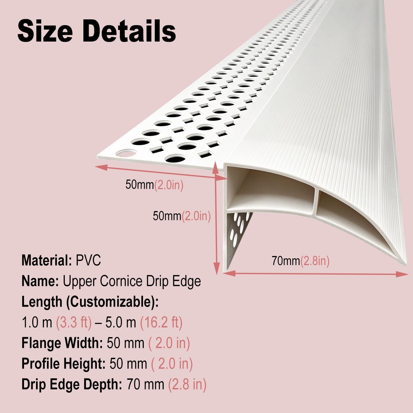 PVC Tetto Resistente Meteo Becco Aquila Gocciolatoio Gronda