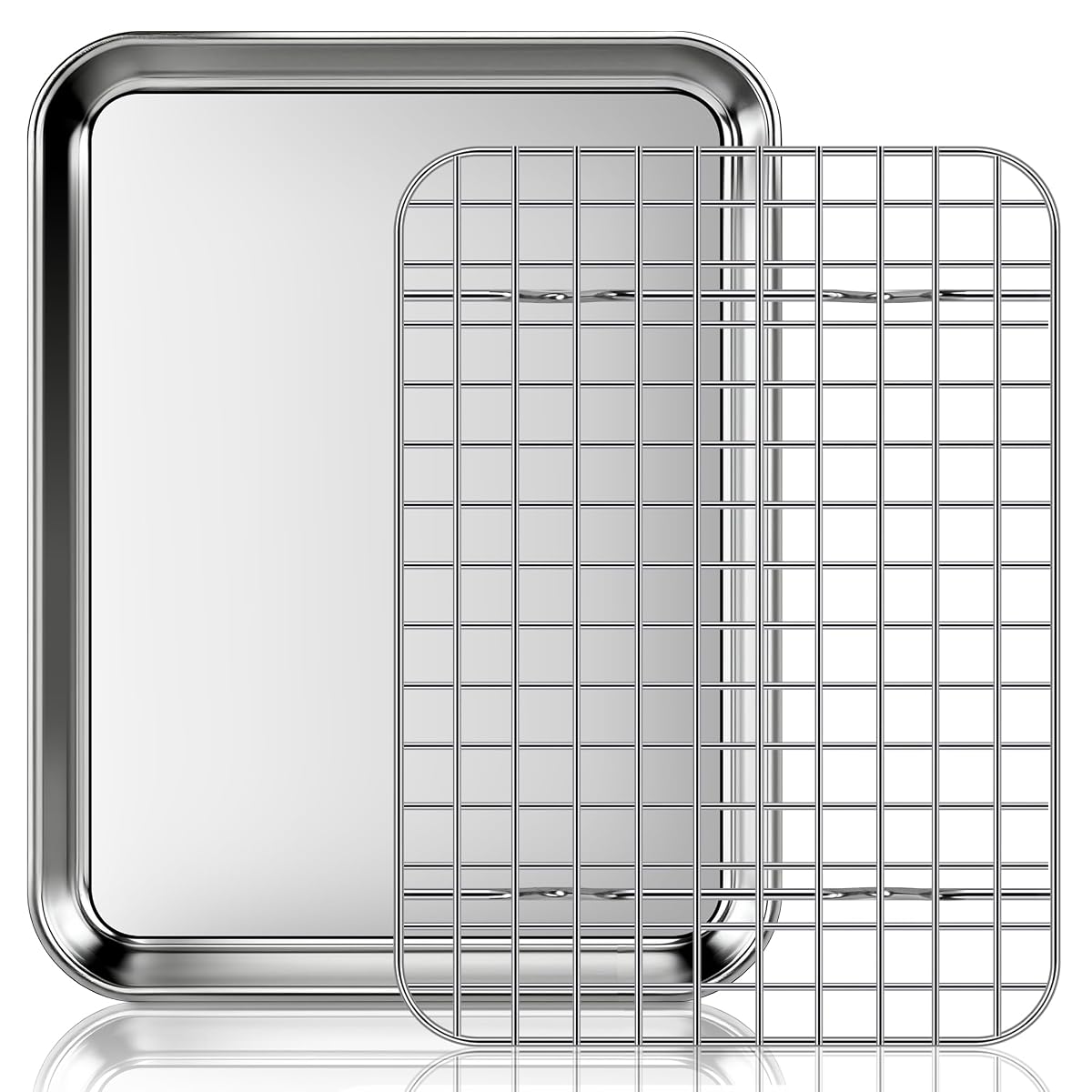 Fire More Small Baking Sheet with Rack Set [ Small Cookie Sheets + Small Baking
