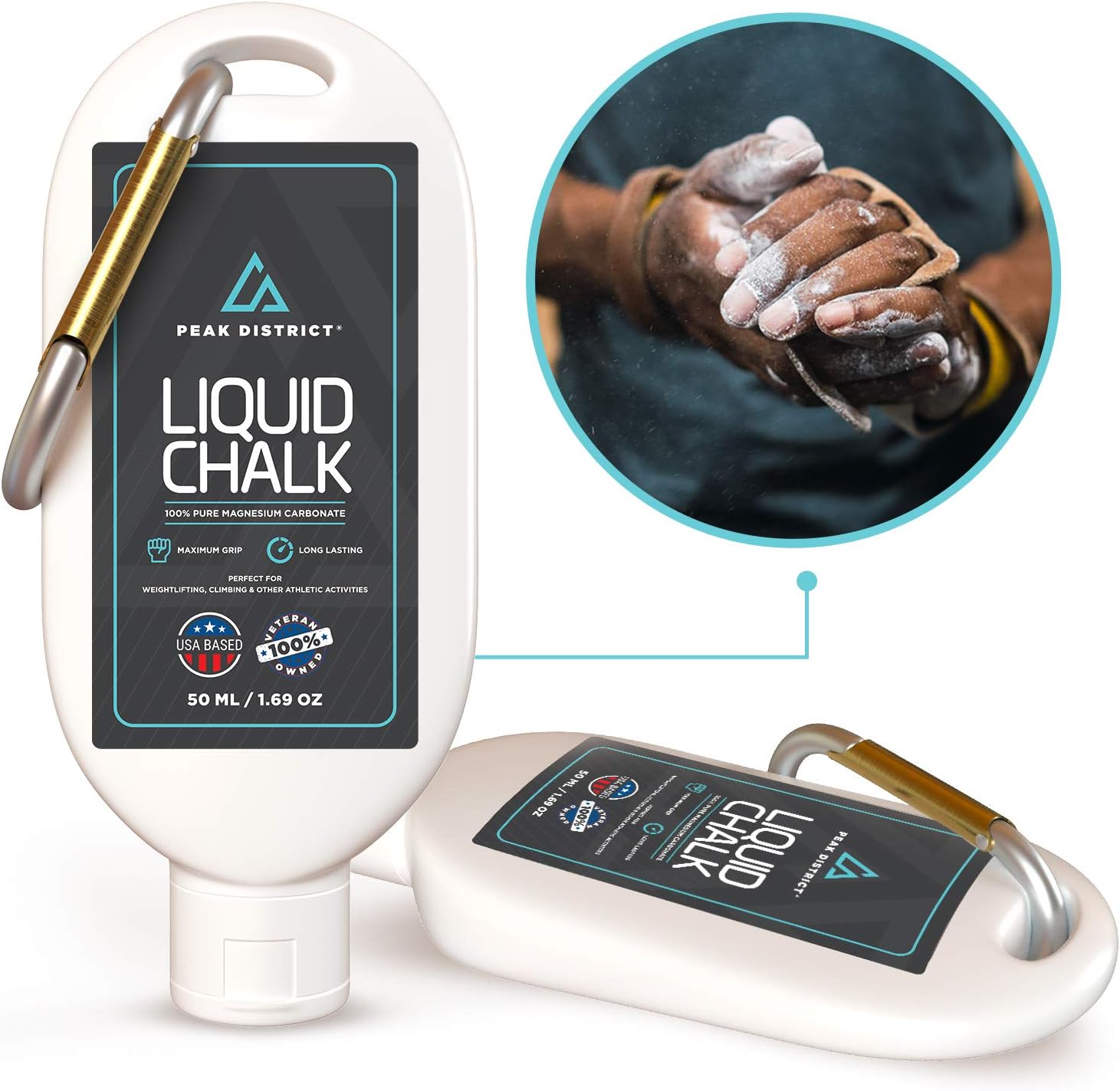 Chalk Hand Grip for Weightlifting, Gym & More - 2 Pack (1.5oz/ea) Premium Workout Weight Lifting, Rock Climbing & Gymnastics - Lifters Magnesium Carbonate for Bare Skin, Tight Bars Gripping : Sports & Outdoors