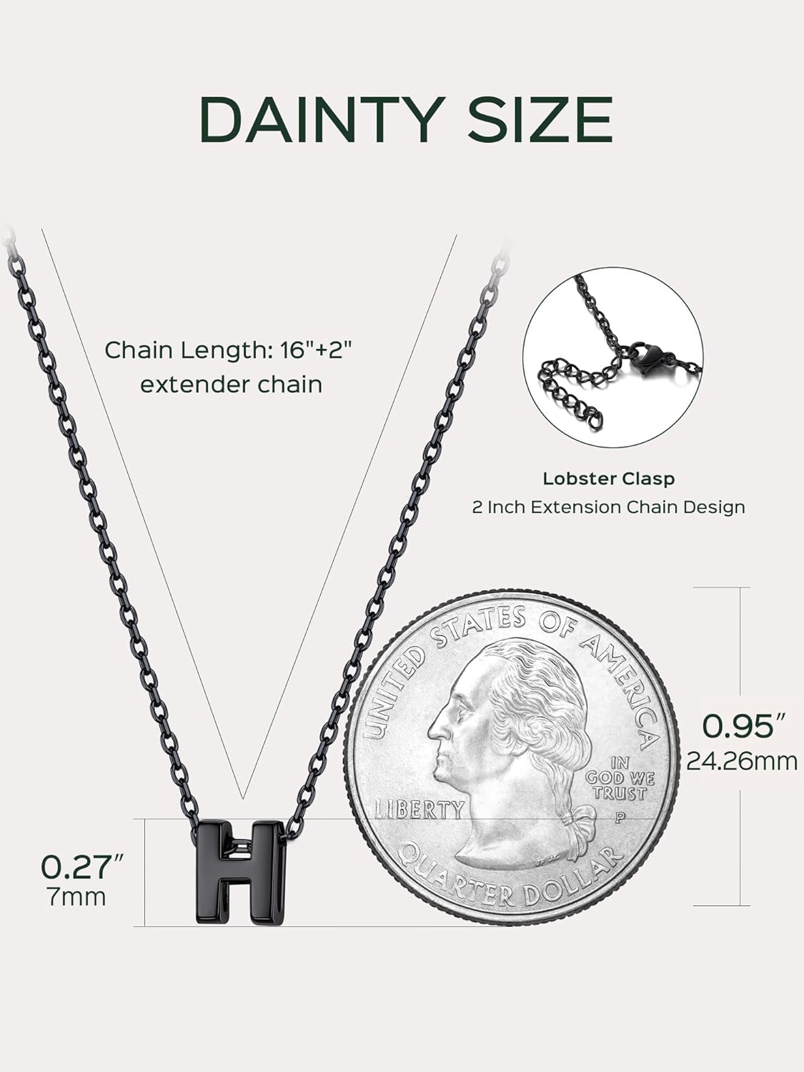 ChicSilver 925 Sterling Silver Initial Necklace for Women Dainty Letter Jewelry Personalized Gift - Image 5