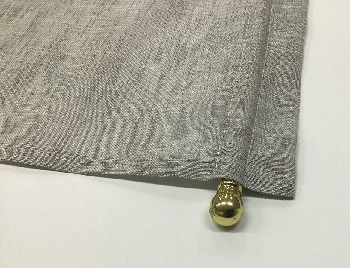 Coppia Tendine a pannello tende a vetro per finestra e porta su misura – larghezza 35-45-50-55-60-65-70-80-90 bianco-lino-corda-grigio effetto lino art.marica (grigio 65x135 cm)