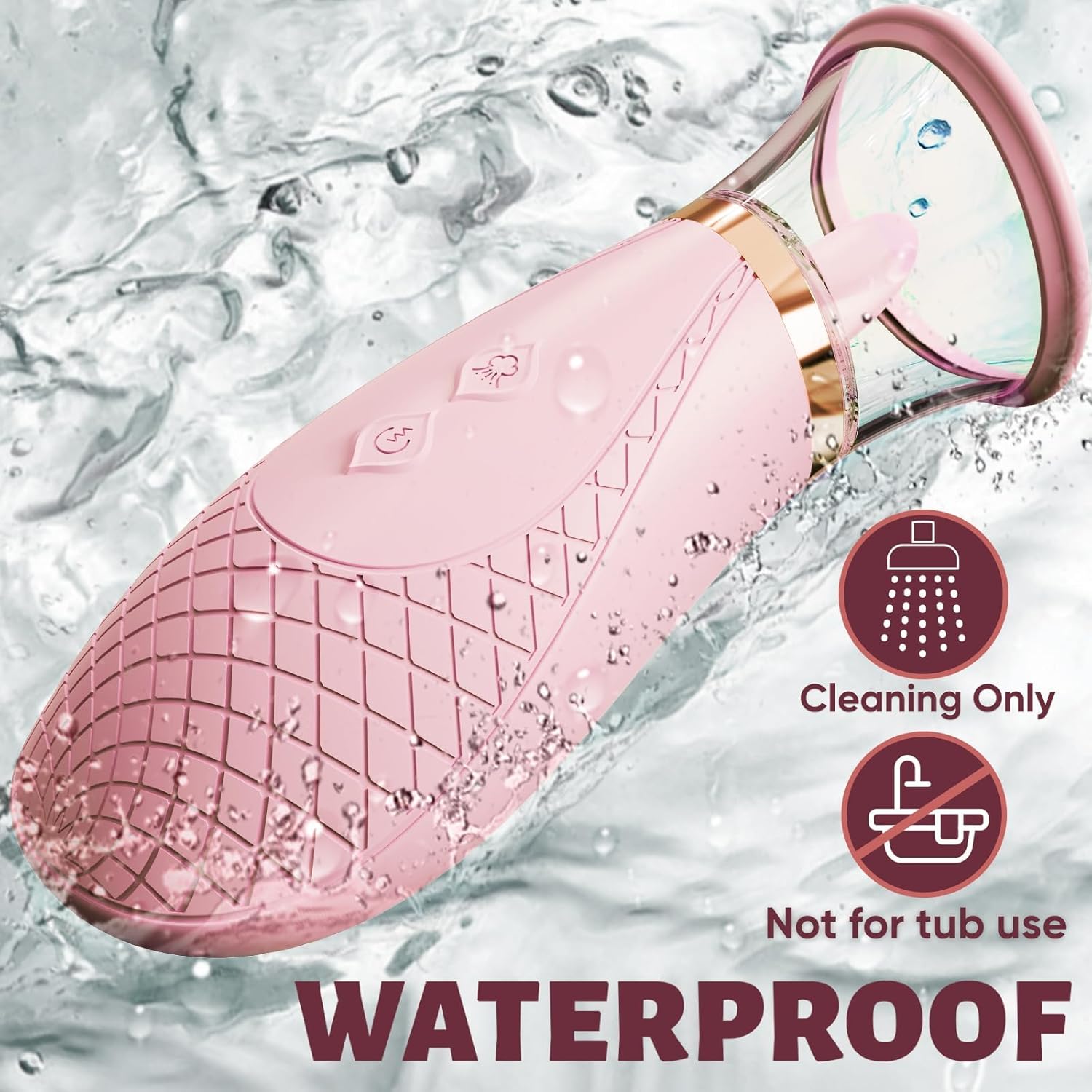 Nipple Viboators for Women Wireless, Rose Tongue Licker & 3X Suction & 9X Vibration Mode Quite Watererproof Rose Vibratoar 2026 Pink Y208