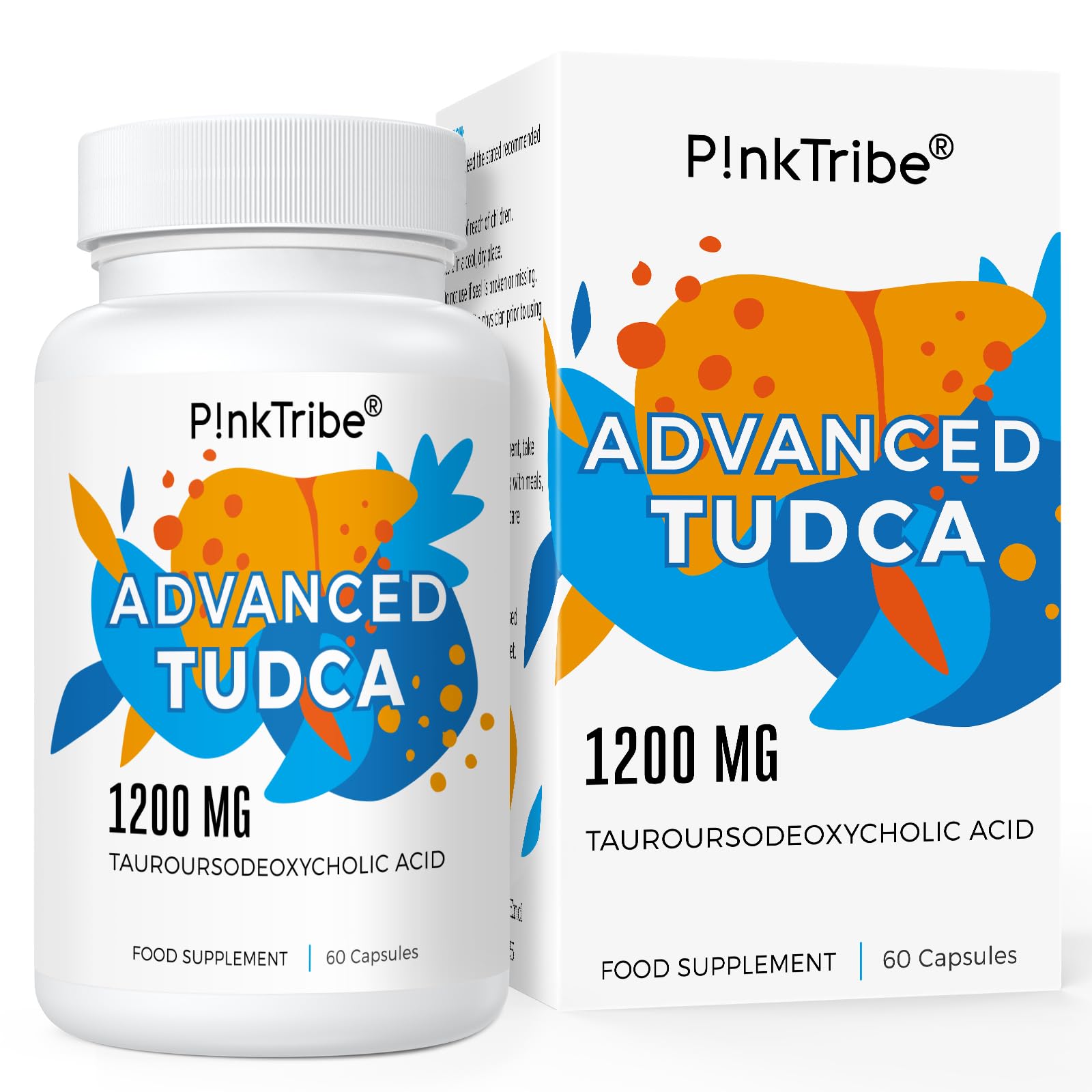 TUDCA (Tauroursodeoxycholic Acid) Liver Support Supplement - 1200mg Per Serving, for Detox and Cleanse and Digestive Health, 60 Capsules