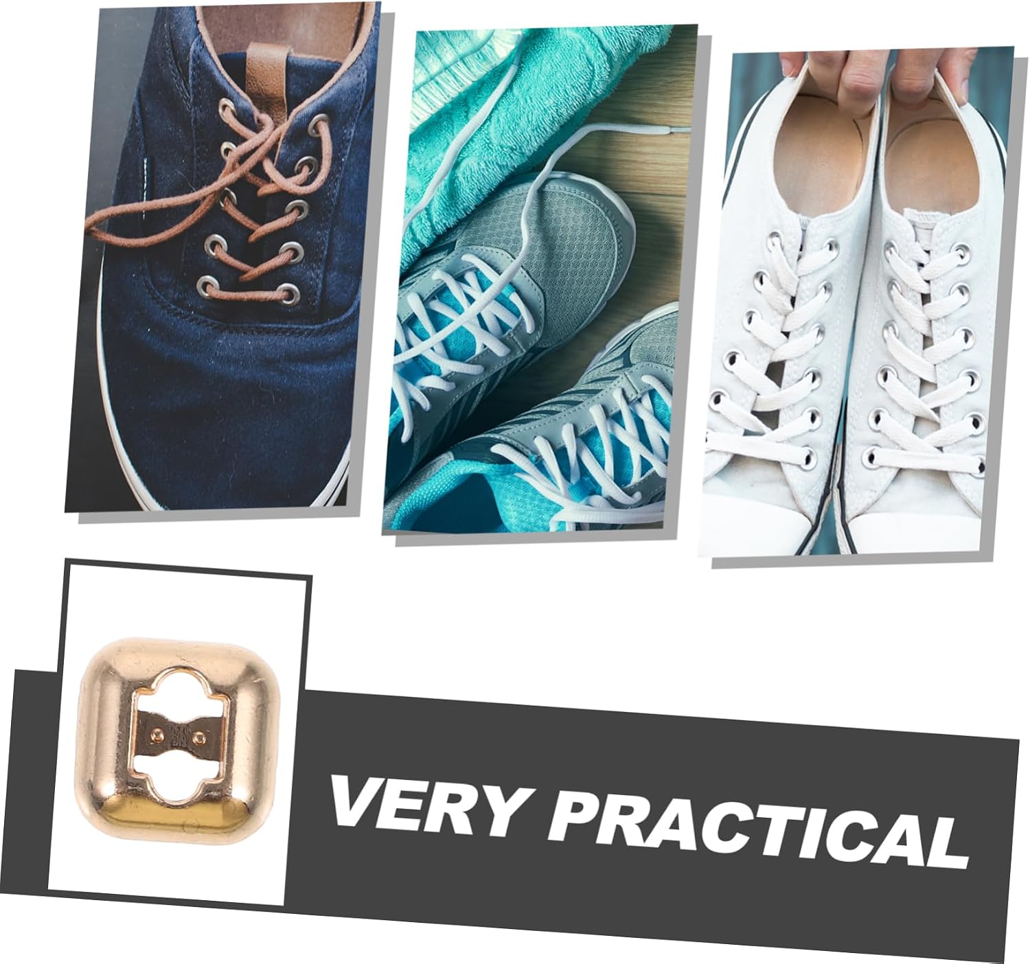 4pcs Fasteners Tips Stylish Clips for Sneakers Boys and Girls Canvas Shoes Easy to Use Versatile Accessories for Daily Wear