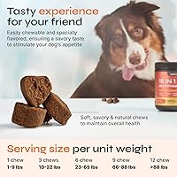 Vista 3 de Vitaminas para perros 15 en 1 Masticables multivitamínicos para perros Suplemento articular para perros Vitaminas y suplementos para perros