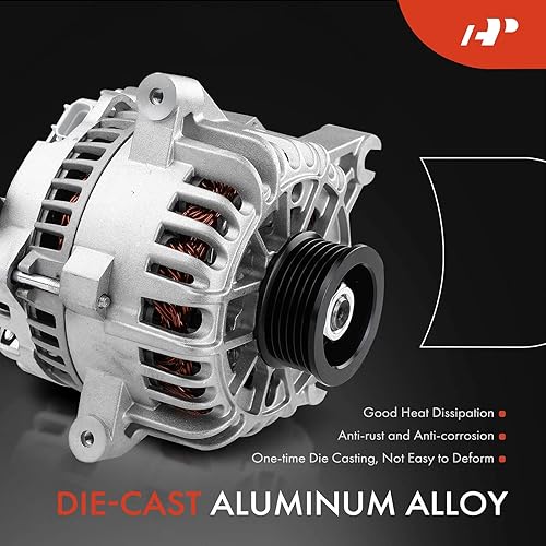 Miniatura 4 de A-Premium Alternador compatible con F-150 2004-2008, Expedition 2005-2006 y Lincoln Navigator 05-06, Mark LT 06-08, 4.6L 5.4L, 12V 110A CW polea de