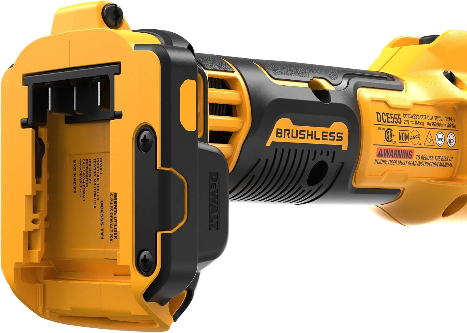 DEWALT 20V MAX* XR ブラシレス乾式壁カットアウトツール (ツールのみ 